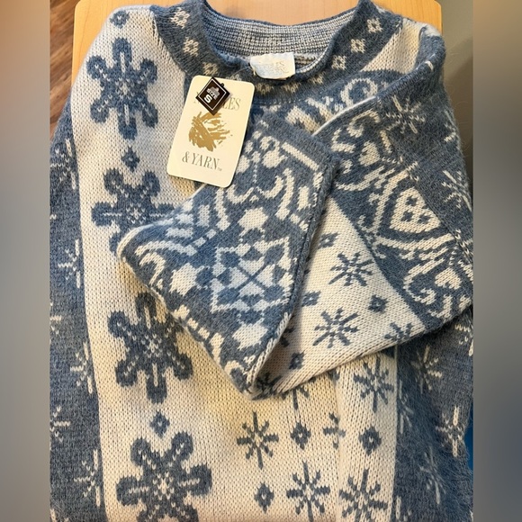 Needle & Thread Sweaters - Blue and White Snowflake Winter Sweater